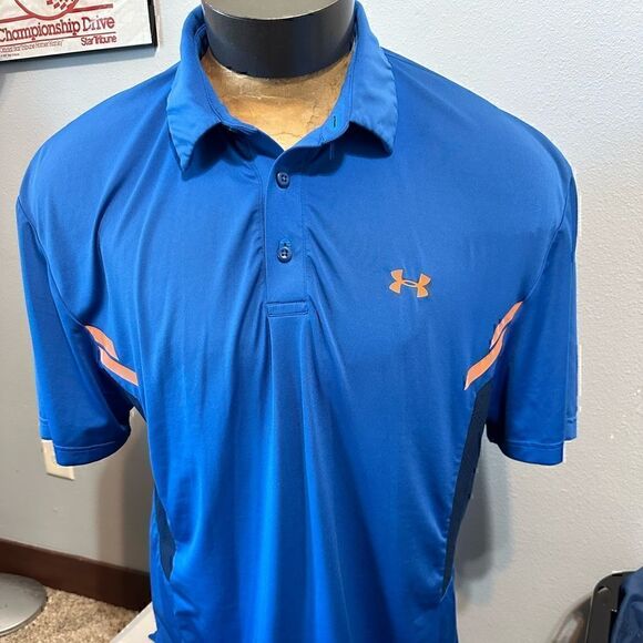 Under Armour HeatGear Mens Large Short Sleeve Polo - Picture 1 of 5